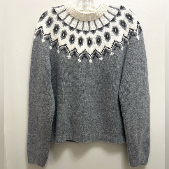 Ralph Lauren Exclusive Hand Knit Wool Angora Sweater Gray Size XL - Picture 3 of 11